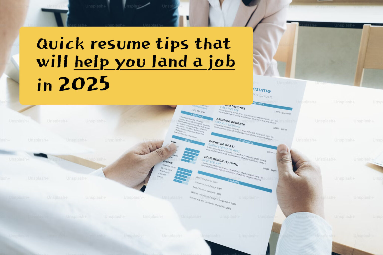 Quick resume tips that will help you land a job in 2025 – Resume ...
